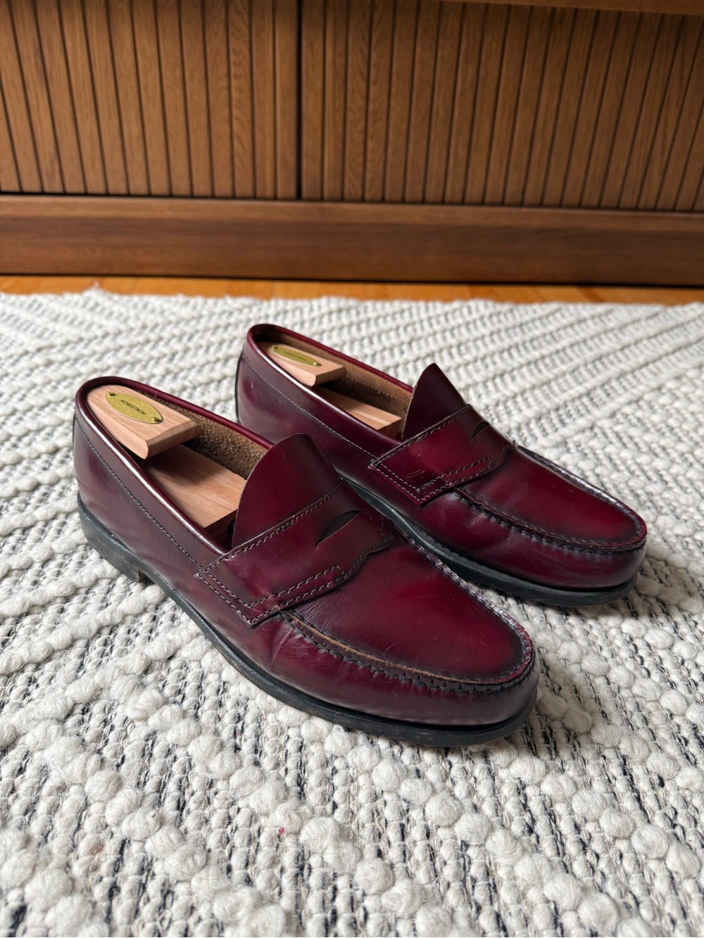 G.H. Bass & Co. Weejuns Leather Penny Loafers Burgundy Size US 11D
